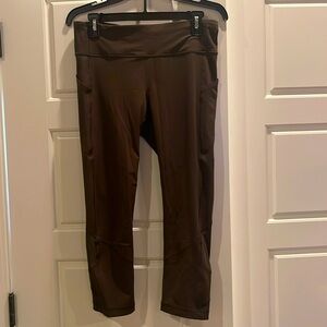 Lululemon Womens High Rise Mesh Trim Cropped Leggings, sz 8